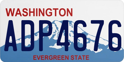 WA license plate ADP4676