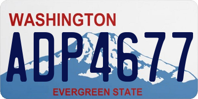 WA license plate ADP4677