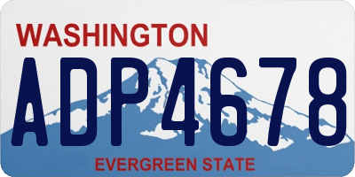 WA license plate ADP4678
