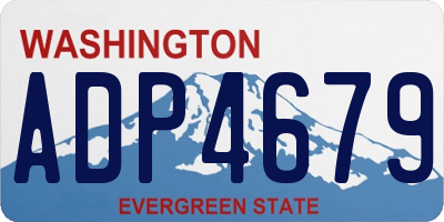 WA license plate ADP4679