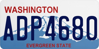 WA license plate ADP4680