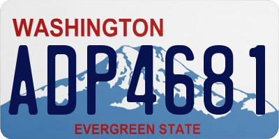 WA license plate ADP4681