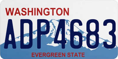 WA license plate ADP4683