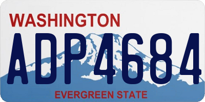 WA license plate ADP4684