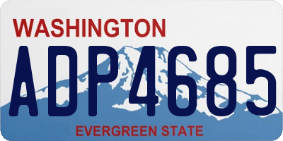 WA license plate ADP4685