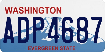 WA license plate ADP4687