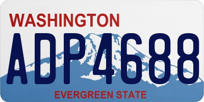 WA license plate ADP4688