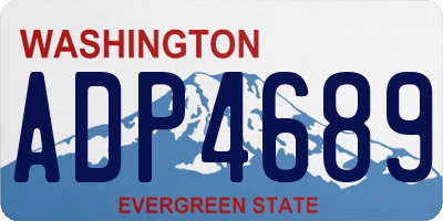WA license plate ADP4689