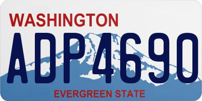 WA license plate ADP4690