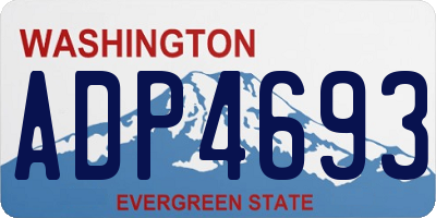 WA license plate ADP4693