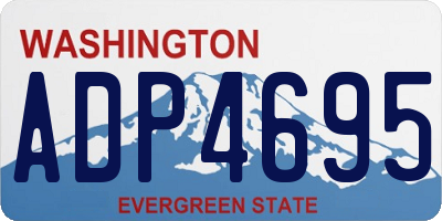 WA license plate ADP4695