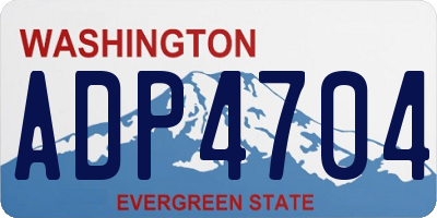 WA license plate ADP4704