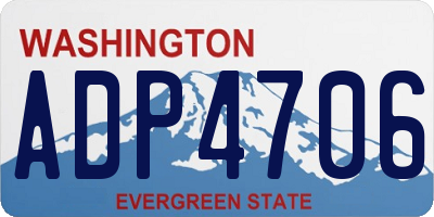 WA license plate ADP4706