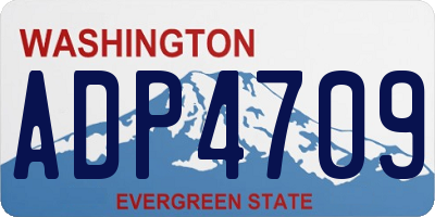 WA license plate ADP4709