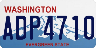 WA license plate ADP4710