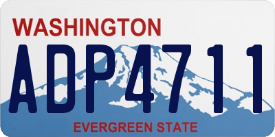 WA license plate ADP4711