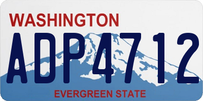 WA license plate ADP4712