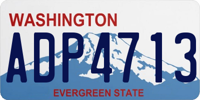WA license plate ADP4713