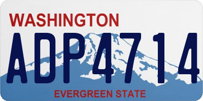 WA license plate ADP4714