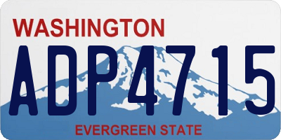 WA license plate ADP4715