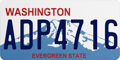 WA license plate ADP4716