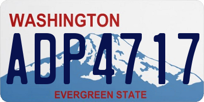 WA license plate ADP4717