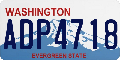 WA license plate ADP4718