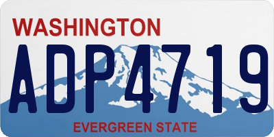 WA license plate ADP4719