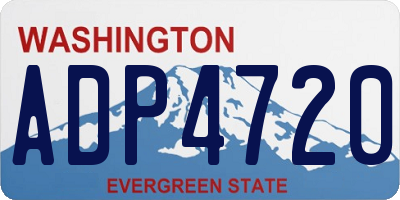 WA license plate ADP4720
