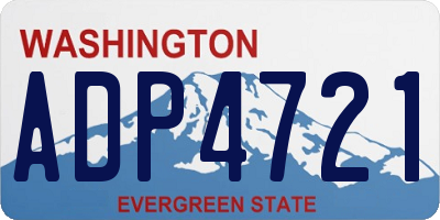 WA license plate ADP4721