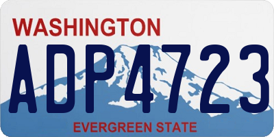 WA license plate ADP4723