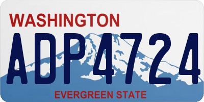 WA license plate ADP4724