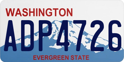 WA license plate ADP4726