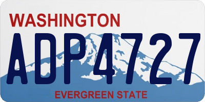 WA license plate ADP4727
