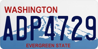 WA license plate ADP4729