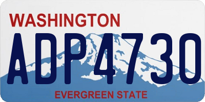 WA license plate ADP4730