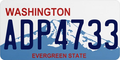 WA license plate ADP4733