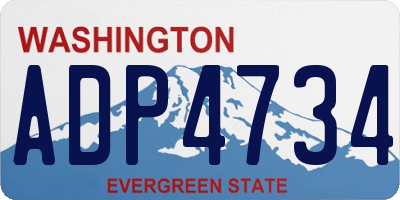 WA license plate ADP4734