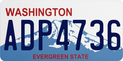 WA license plate ADP4736
