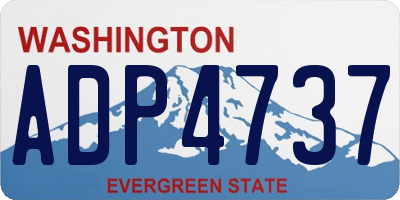 WA license plate ADP4737