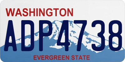 WA license plate ADP4738