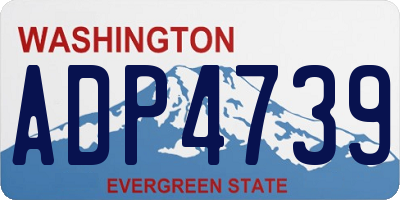 WA license plate ADP4739