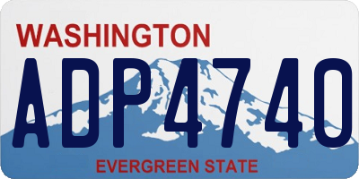 WA license plate ADP4740