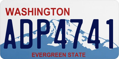 WA license plate ADP4741