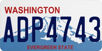WA license plate ADP4743