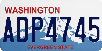 WA license plate ADP4745