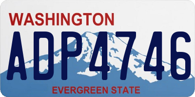 WA license plate ADP4746