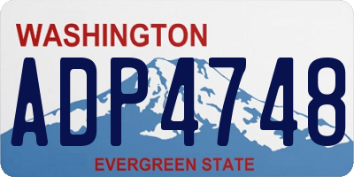 WA license plate ADP4748