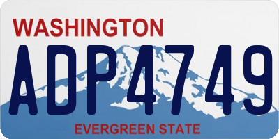 WA license plate ADP4749