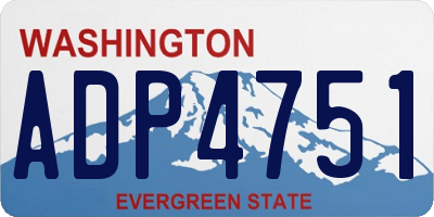 WA license plate ADP4751